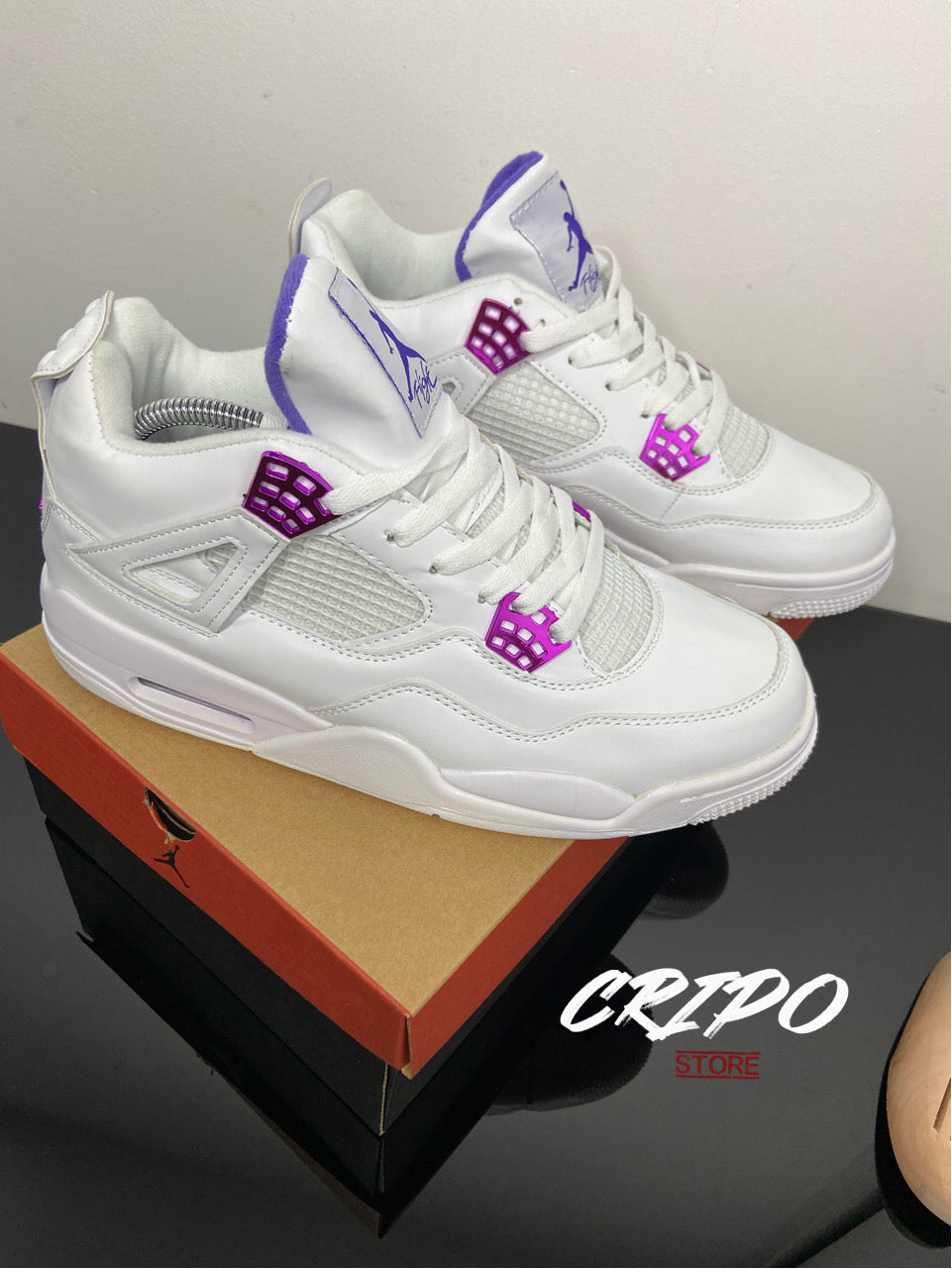 Jordan fashion blanco con morado